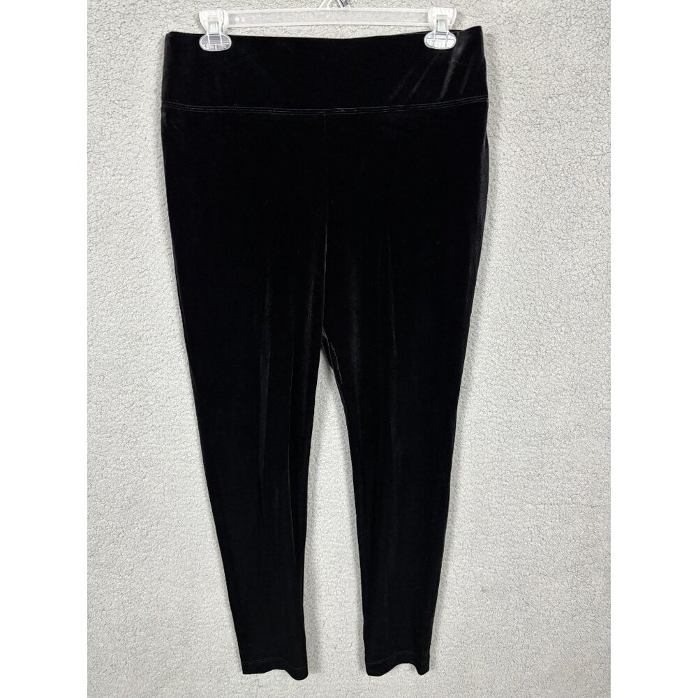 I.n.c. Women's Velvet Non-Seam Skinny Leggings Black Size Extra Large NWOT's